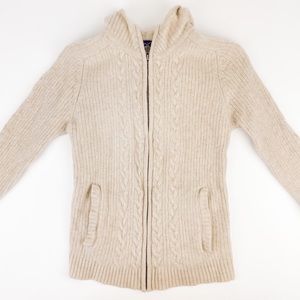 Patagonia Lambswool Full Zip Hooded Sweater